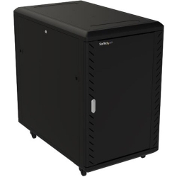 Startech.Com 19 Inch 18U Server Rack Cabinet - 32 Deep - Up to 1768 lb - Lockable 4 Post Enclosure w/ Casters & Leveling Feet (RK1836BKF)