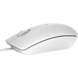 Dell MS116 Mouse - USB - Optical - 2 Button(s) - White - Cable - 1000 dpi - Scroll Wheel 570-AAJN