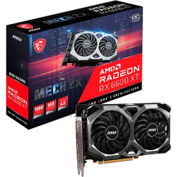 MSI AMD Radeon RX 6600 XT Graphic Card - 8 GB GDDR6 - 2.41 GHz Game Clock - 2.60 GHz Boost Clock - 128 bit Bus Width -  RX 6600 XT MECH 2X 8G OCV1