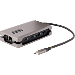 StarTech.com DKT31CH2CPD3 USB 3.2 (Gen 2) Type C Docking Station for Notebook/Workstation - 100 W - Space Gray - Portable - 1 Displays Supported - 4K - 3840 x 2160 - USB Type-A - 2 x USB Type-C Ports - USB Type-C - 1 x RJ-45 Ports - Network (RJ-45) -  DKT