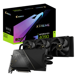 GIGABYTE RTX 4090 GPU, PCIe16, DP(3), HDMI, 24GB GDDR6X, XTREME WATERFORCE, 3YR GV-N4090AORUSX-W-24GD