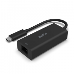 BELKIN ADAPTER USB-C TO ETHERNET 2.5GB WITH 90MM TETHERED CABLE INC012BTBK