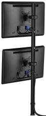 Atdec Spacedec Display Donut Pole 1150mm Black - Double monitor or POS display mount - includes two QuickShift Donut - Mount two monitors