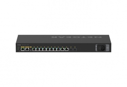 NETGEAR AV LINE 10-PORT MANAGED SWITCH, POE+(8) 125W, GbE(2), SFP(2), LIFE WTY GSM4212P-100AJS