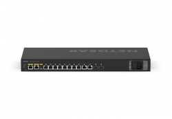 NETGEAR AV LINE 10-PORT MANAGED SWITCH, POE+(8) 240W, GbE(2), SFP+(2), LIFE WTY GSM4212PX-100AJS