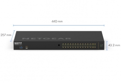 Netgear 26-Port Managed L2 Switch, POE+(24) 300W, GbE(2), SFP(4), Life Wty M4250-26G4F-POE+