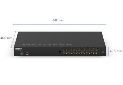 NETGEAR AV LINE 26-PORT MANAGED SWITCH, POE+ (24) 480W, GbE(2), SFP+(4), LIFE WTY GSM4230PX-100AJS