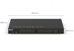 NETGEAR AV LINE 48-PORT MANAGED SWITCH, POE+(40), 960W, SFP+(8), LIFE WTY GSM4248PX-100AJS