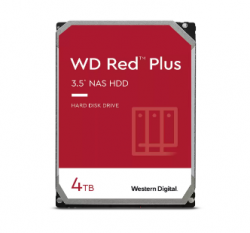 Western Digital WD Red Plus 4TB 3.5" NAS HDD SATA III NAS Hard Drive 5400 RPM 256MB Cache 180MB/S 1mil Hours MTBF 180TB/Year (WD40EFPX) WD40EFPX WD40EFPX