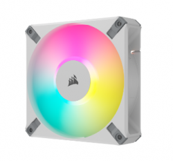 CORSAIR AF ELITE Series, AF120 RGB ELITE WHITE, 120mm Fluid Dynamic RGB Fan with AirGuide, Single Pack CO-9050157-WW(AF120-RGB-E-WH)