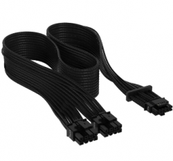 CORSAIR Premium Individually Sleeved 12+4pin PCIe Gen 5 Type-4 600W 12VHPWR Cable, Black CP-8920331