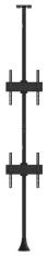 Atdec 1x2 floor-to-ceiling mount (two 0.48m rails, 3m pole). Max load per display: 50kg ADBS-1X2-4FCF