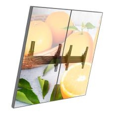 ATDEC 2x1 Wall Menu Board Mount (1.25m rail), tilting angle. Max load per display: 50kg ADBS-2X1-12TW