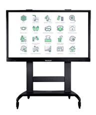 TouchBoard Mobile Fixed Height System. Max Load 136kg. VESA to 1200x600. For Panels 55 to 98". Black TBMS-MOB-FH
