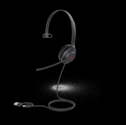 YEALINK WIRED (UH37) MS MONO HEADSET,NOISE CANCELLING MIC,LEATHER CUSHION,C C/A ADAPTOR UH37-MONO-TEAMS-USB-C/A