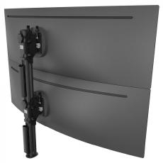 Atdec AWMS-2-BT75 Post mounted heavy duty dual vertical monitor mount - Black AWMS-2-BT75-B