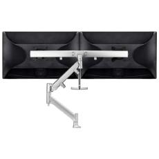 Atdec AWM Single Arm - Dual Rail - up to 2x 27" wide screens - <16kg - F Clamp - Silver AWMS-RHXB-H-S