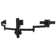 Atdec AWMS-3-137S4 Triple Monitor Arms with Sliders on 400mm Post. Grommet Clamp Desk Fixing, VESA up to 100x100, Black AWMS-3-137S4-G-B
