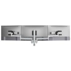 Atdec AWMS-3-137S4 Triple Monitor Arms with Sliders on 400mm Post. Heavy Duty F-Clamp Desk Fixing, VESA up to 100x100, Silver AWMS-3-137S4-H-S
