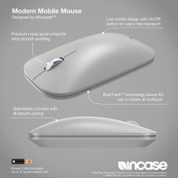 Microsoft Incase Designed By Microsoft Modern Mobile Mouse - Platinum KTF-00102