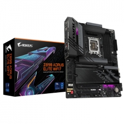 Gigabyte Z890 AORUS ELITE WIFI7 Z890 ATX Motherboard: 1851 Socket For Intel Core Ultra Processors 4x DDR5, 4x SATA 6Gb/s, PCIe 5.0, 1x M.2 Gen5 + 3x M.2 Gen4, USB4, 2.5GbE LAN, Wi-Fi 7 + Bluetooth 5.4, Realtek ALC1220 Audio, Thunderbolt 4/DP
