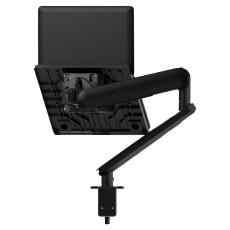 Atdec Ora High-Performance Dynamic Monitor Arm with Laptop Tray. Up to 18" laptops, Max Load 7kg, F-Clamp Desk Fixing. Black AWS-N-ORA-F-B