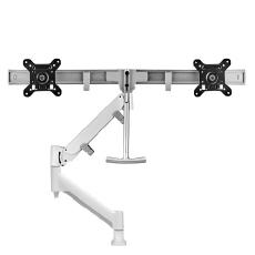 Atdec AWMS-RHXB Tandem Dynamic Dual Monitor Mount. C-Clamp Desk Fixing. Max Load 2-7kg. Up to 27" screens. White AWMS-RHXB-C-W
