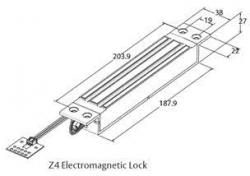 LOCKWOOD EMZ4-RSM RECESSED MAGLOCK MONITORED 12/24VDC 5YR 770300-120