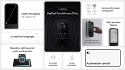 AJAX KEYPAD TOUCHSCREEN FIBRA WHITE 2YR 81718.226.WH1