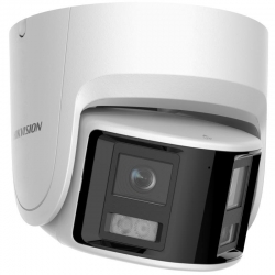 HIKVISION COLORVU 2CD2367G2P-LSU-SL 6MP DUAL LENS STROBE AUDIO TURRET,2.8MM,IR 30M,MIC,3YR DS-2CD2367G2P-LSU-SL