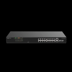 REYEE Ruijie Reyee 16P FE + 2 GE Unmanaged Switch - PoE (16 Ports) (120W) - Metal Casing RG-ES118FGS-LP