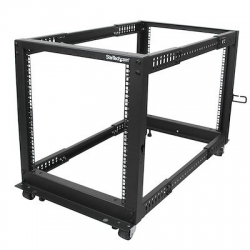 STARTECH 19" 12U OPEN FRAME SERVER RACK MOBILE ADJUSTABLE DEPTH 23-41" 2YR 4POSTRACK12U