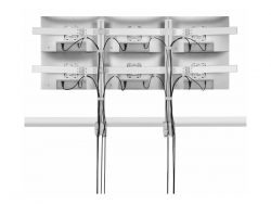 STARTECH SIX-MONITOR DESK MOUNT, UP TO 32", UP TO 8KG , HORIZONTAL, H/ADJ, VES, SILVER, 5Y 6-MONITOR-ARM-A