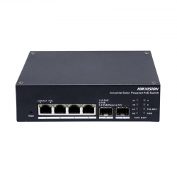 HIKVISION 3T1506HP-EI-UPS 4 PORT GIGABIT MANAGED INDUSTRIAL SOLAR POE SWITCH, NO PSU, 2YR DS-3T1506HP-EI-UPS