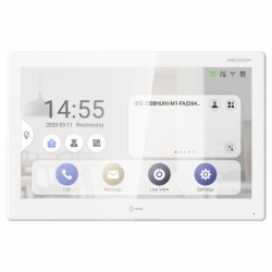HIKVISION INTERCOM KH9510-WTE1 G2 ANDROID INDOOR STN, AIO, WHITE,10"TOUCH,MICRO SD,WIFI,2Y DS-KH9510-WTE1