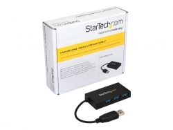 STARTECH 4 PORT USB 3.0 HUB 5GBPS - 3 USB-A & 1 USB-C - USB BUS POWERED HB30A3A1CFB