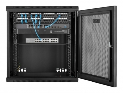 STARTECH 12U 19" WALL MOUNT NETWORK CABINET - 16" DEEP HINGED W/SHELF 5YR RK12WALHM