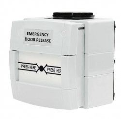 SECOR RESETTABLE EMERGENCY DOOR RELEASE OUTDOOR WHITE IP67 1YR DWS210WH