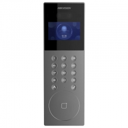 HIKVISION INTERCOM KD9203-E6 2MP DOOR STATION, 4.3", FACIAL, CARD, PWD, WIEGAND,FLUSH, 2 DS-KD9203-E6