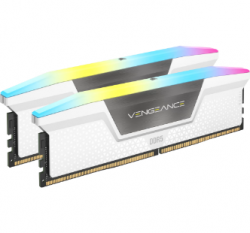 CORSAIR VENGEANCE RGB DDR5 64GB (2x32GB)  DDR5 6000 (PC5-48000) CL30 1.4V Intel XMP  Memory - White CMH64GX5M2B6000C30W