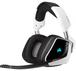 CORSAIR GAMING VOID RGB ELITE Wireless Premium Gaming Headset with 7.1 Surround Sound, White CA-9011202-AP(VOID-E-WLESS-W)