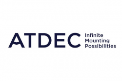 ATDEC HEAVY DUTY MONITOR MOUNT WITH GROMMET CLAMP - BLACK