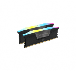 DDR5, 6000MT/s 32GB 2x16GB DIMM, Unbuffered, 36-44-44-96, Std PMIC, XMP 3.0, VENGEANCE RGB DDR5 Black Heatspreader, Black PCB, 1.4V CMH32GX5M2E6000C36