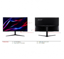 NITRO FREESYNC 31.5",16:9,CURVE,VA(1500R),QHD(2560x1440),1ms,180Hz,HDMI(2.0)x2,DP(1.4)x1,SPK(2Wx2)HeightAdj,Tilt,VESA100x100,3YR WTY XZ322QUV3(UM.JX0SA.304-RY0)