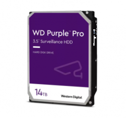 Western Digital WD 14TB Purple Pro Surveillance 3.5" Hard Drive, SATA3, 7200RPM, 256MB Cache, 64x Camera Support, 5y WD142PURP