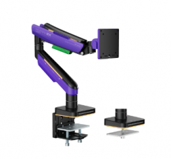 HMM Single Screen/HeavyDuty/Steel,Aluminum/Matte Black&DarkPurple/17"-49"2~20kg/VESA75x75,100x100/Tilt :+50~-20/Swivel+90~-90/Rotation:+180~-180 T18-1X
