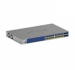 NETGEAR  24-Port Gigabit PoE+ Ethernet Smart Switch with 4 SFP+ Ports, 190W, Remote/Cloud management option with NETGEAR Insight (GS728TXPv3) GS728TXP-300AUS