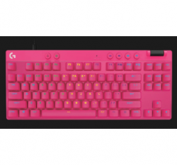 Logitech PRO X TKL RAPID tenkeyless gaming keyboard with  Magnetic Analog Switches - Magenta 920-013254(PROXTKL)