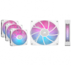 CORSAIR RX RGB Series, iCUE LINK RX120 RGB White, 120mm RGB Fan, Triple Fan Kit CO-9051022-WW(RX120-RGB-3-WH)