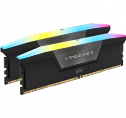 DDR5, 6000MT/s 32GB 2x16GB DIMM, Unbuffered, 30-36-36-76, Std PMIC, XMP 3.0, VENGEANCE RGB DDR5 Black Heatspreader, RGB LED, 1.4V CMH32GX5M2B6000C30